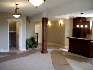 high quality carpet in basement